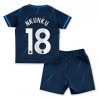 Maglie da calcio Chelsea Christopher Nkunku #18 Seconda Maglia Bambino 2023-24 Manica Corta (+ Pantaloni corti)